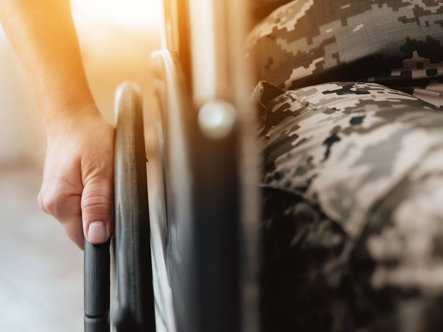 veteran using a wheelchair